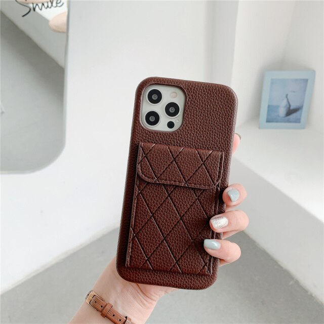 iPhone Case for iphone 13 Pro Max 12 11 7 8 Plus X Xs XR SE2 Unisex Card Holder wallet soft Cover Coque