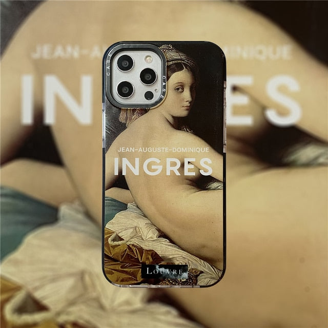 iPhone Case for iPhone 13 Pro Max 12 11 XS XR 7 8 Plus Art sculpture Soft Cover